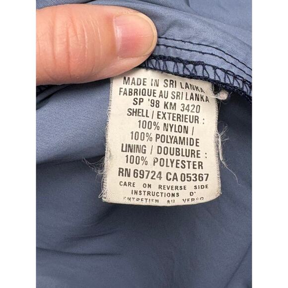 Columbia Navy Blue Water Resistant Shell, Venting, Zip Up, Hood, Size L - Picture 6 of 6